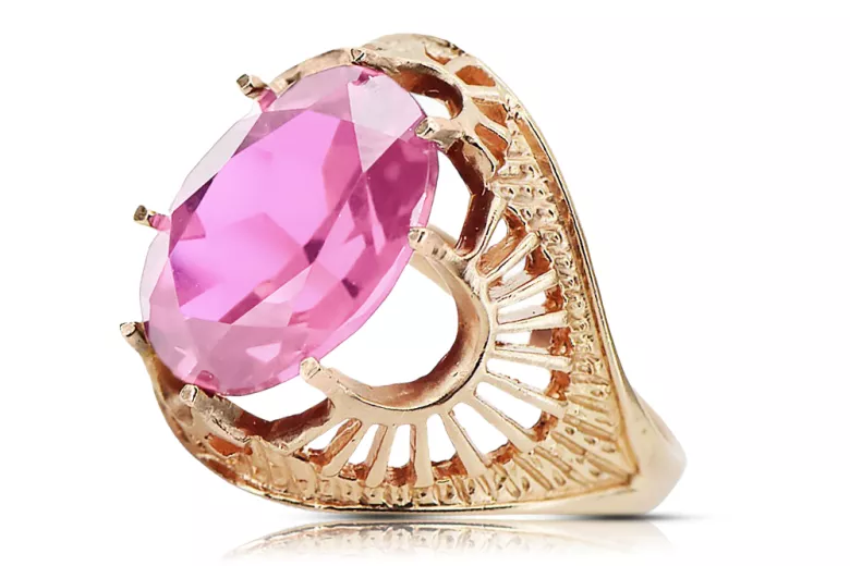 Vintage Jewlery Ring Amethyst Original Vintage 14K Rose Gold vrc003r
